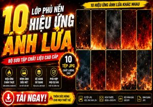 10 Lớp phủ nền hiệu ứng ánh lửa