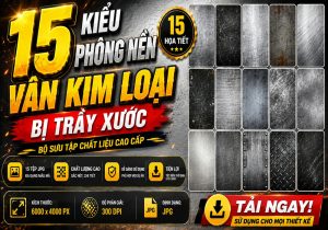 15 kiểu phông nền vân kim loại bị trầy xước