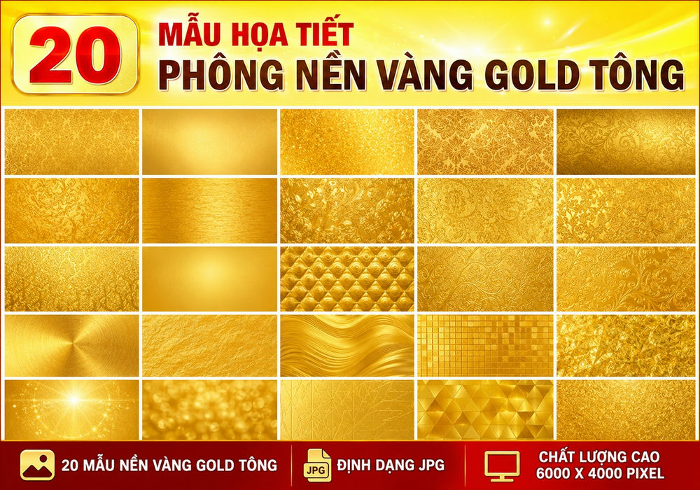 20 Mẫu họa tiết phông nền vàng gold tông chất lượng cao