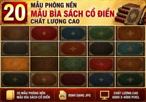 20 Mẫu phông nền mẫu bìa sách cổ điển chất lượng cao