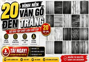 20 hình nền vân gỗ đen trắng