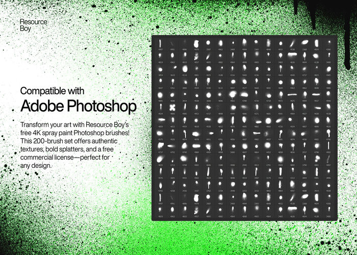 200 cọ vẽ phun sơn cho Photoshop