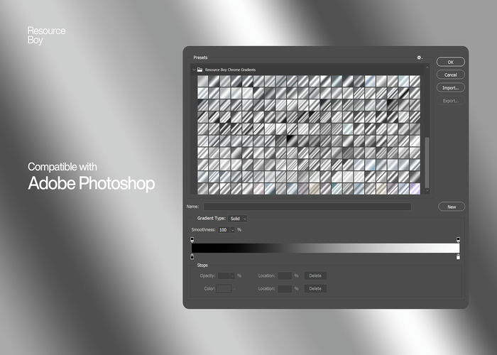200 hiệu ứng chuyển màu Chrome cho Photoshop