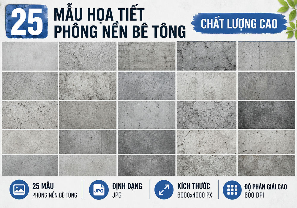 25 Mẫu họa tiết phông nền bê tông chất lượng cao