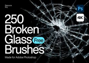 250 bộ cọ Photoshop hiệu ứng kính vỡ