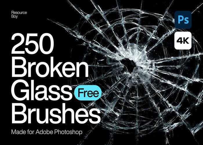 250 bộ cọ Photoshop hiệu ứng kính vỡ