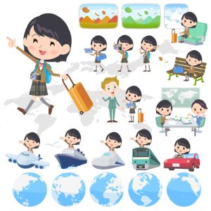 Áo blazer nâu của nữ sinh, hình ảnh minh họa du lịch