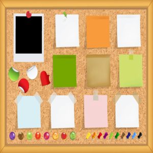 Bộ bảng tin nhắn kèm giấy nhắn tin (vector 03)