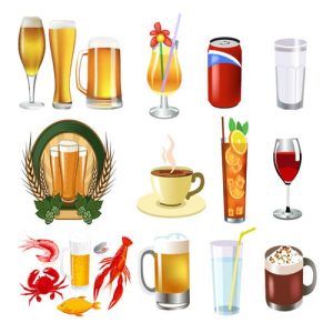 Bộ hình ảnh vector bia và đồ uống