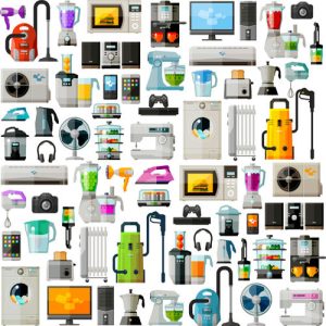 Bộ hình ảnh vector đồ gia dụng thực tế 03