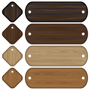 Bộ nhãn gỗ dạng vector đồ họa 01