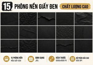 Bộ sưu tập 15 phông nền mẫu giấy đen chất lượng cao