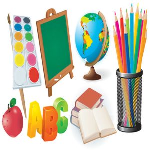 Bộ sưu tập hình ảnh vector các loại đồ dùng học tập khác nhau (08)