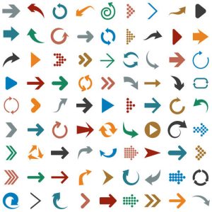 Bộ sưu tập hình ảnh vector các logo mũi tên