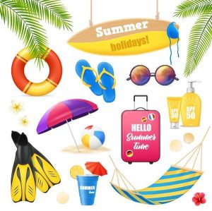 Bộ sưu tập hình ảnh vector các yếu tố du lịch kỳ nghỉ hè