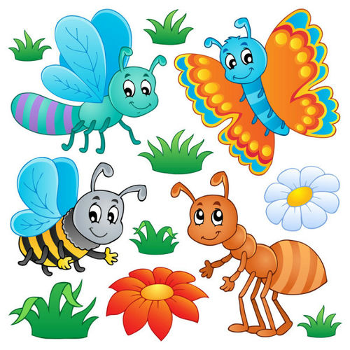 Bộ sưu tập hình ảnh vector côn trùng hoạt hình vui nhộn 03