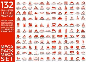 Bộ sưu tập khổng lồ 132 logo bất động sản