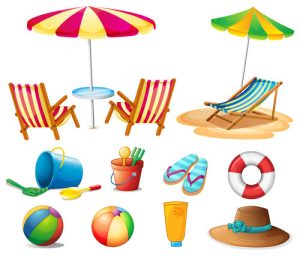 Bộ sưu tập vector các yếu tố du lịch kỳ nghỉ hè