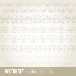 Bộ sưu tập vector trang trí viền liền mạch phong cách retro (15 mẫu)