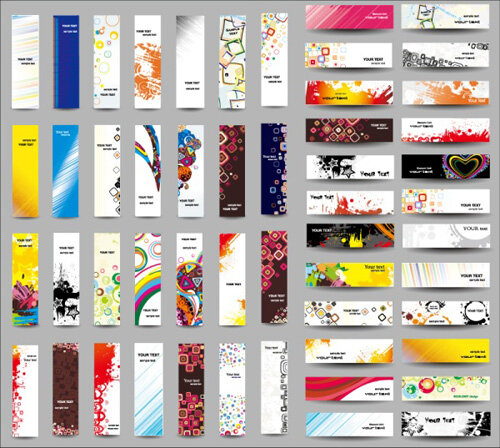 Bộ thiết kế vector trừu tượng hiện đại cho banner 1