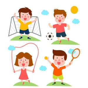 Bốn nhân vật hoạt hình thể thao