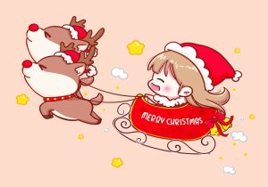 Chibi Girl Cute, Bé Gái Dễ Thương Uống Trà Sữa 1