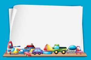 Đồ chơi với hình nền giấy (vector 04)
