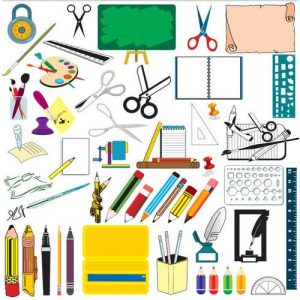 Đồ dùng học tập dạng đồ họa vector