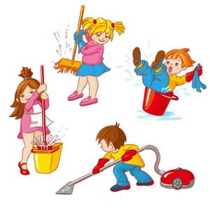 Em Bé làm việc chăm chỉ