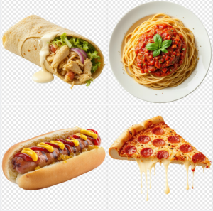 Hình Ảnh Bánh Pizza, Xúc Xích, Mì Xào