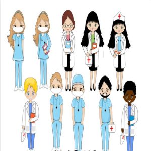 Hình ảnh bác sĩ hoạt hình dạng vector