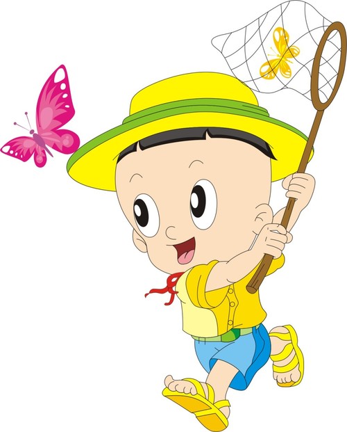 Hình ảnh cậu bé bắt bướm