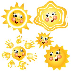 Hình ảnh hoạt hình dễ thương về mặt trời mùa hè