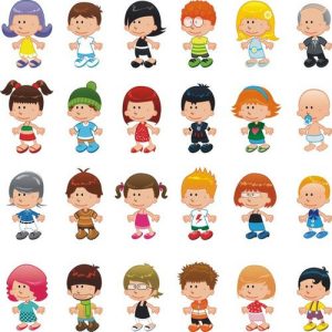Hình ảnh hoạt hình em bé dễ thương dạng vector