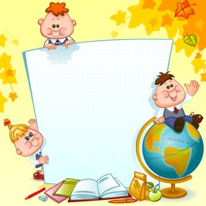 Hình ảnh hoạt hình học sinh với tờ giấy trắng 1