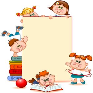 Hình ảnh hoạt hình học sinh với tờ giấy trắng