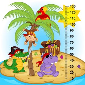 Hình ảnh hoạt hình minh họa cách đo chiều cao em bé 07