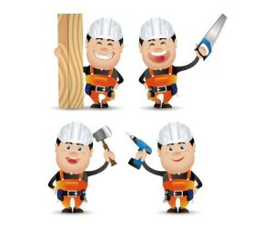 Hình ảnh hoạt hình người thợ trang trí