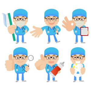 Hình ảnh hoạt hình nha sĩ hài hước