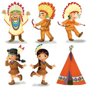 Hình ảnh minh họa người thổ dân (dạng vector) 02
