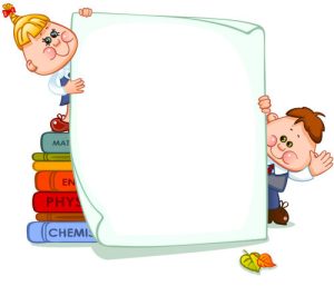 Hình ảnh minh họa những đứa trẻ dễ thương với phông nền trường học bằng giấy 3