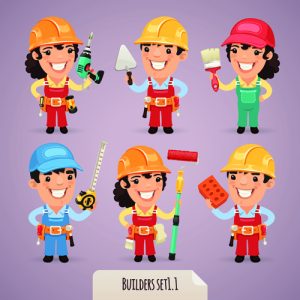 Hình ảnh nhân vật hoạt hình các nghề nghiệp khác nhau