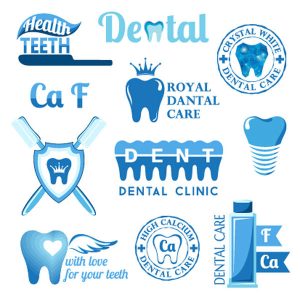 Hình ảnh vector các logo và nhãn hiệu nha khoa cổ điển  1