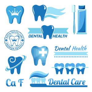 Hình ảnh vector các logo và nhãn hiệu nha khoa cổ điển 2