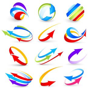 Hình ảnh vector các mũi tên đầy màu sắc