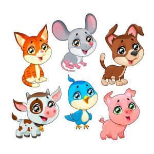 Hình ảnh vector khuôn mặt thú cưng dễ thương