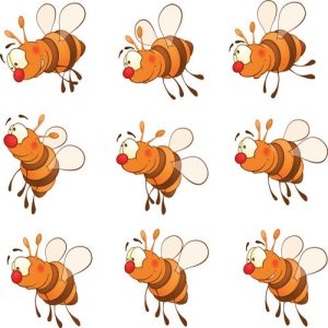 Hình ảnh vector những chú ong dễ thương 1