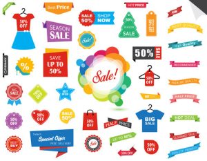 Hình ảnh vector ruy băng cổ điển với biểu ngữ và nhãn 02