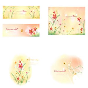 Hình nền hoa tươi 01 dạng vector