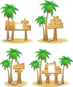 Hình nền vector bảng hiệu gỗ 06